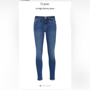 Frame Denim Jeans, Le Skinny de Jeanne, Size 28, Like new!